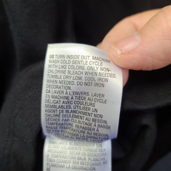 Karen Scott Womens Blouse Black Size XXL 100% Cotton 3/4 Sleeve Pullover Grommet - Picture 8 of 12